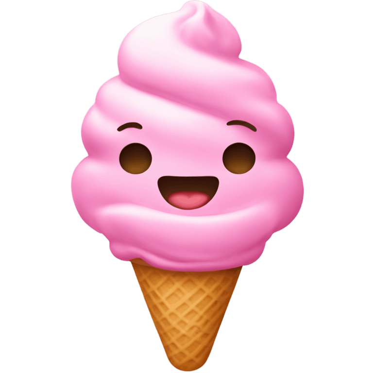 Ice cream pink  emoji