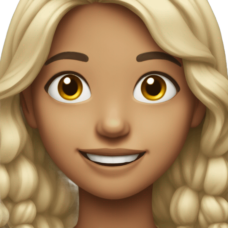 smiling girl portrait close up emoji