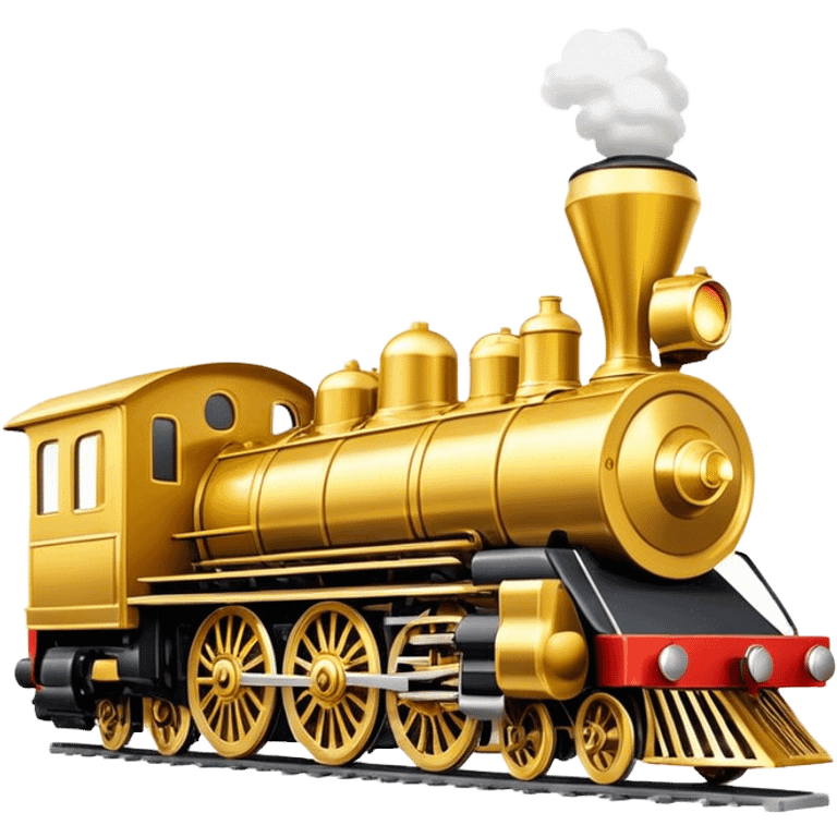 Golden locomotive emoji