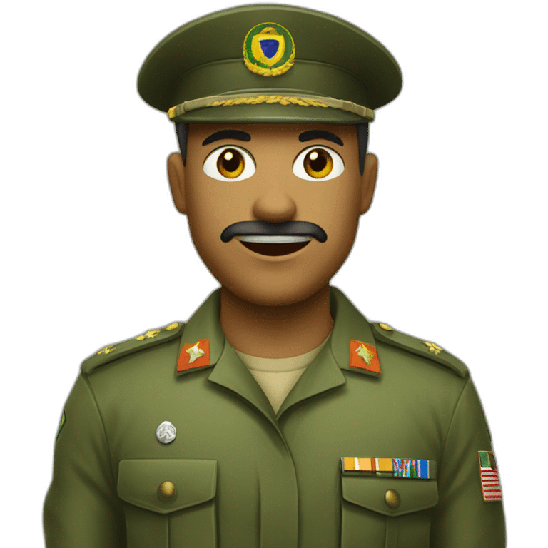 crie um emoji de um militar do exercito brasileiro irritado emoji