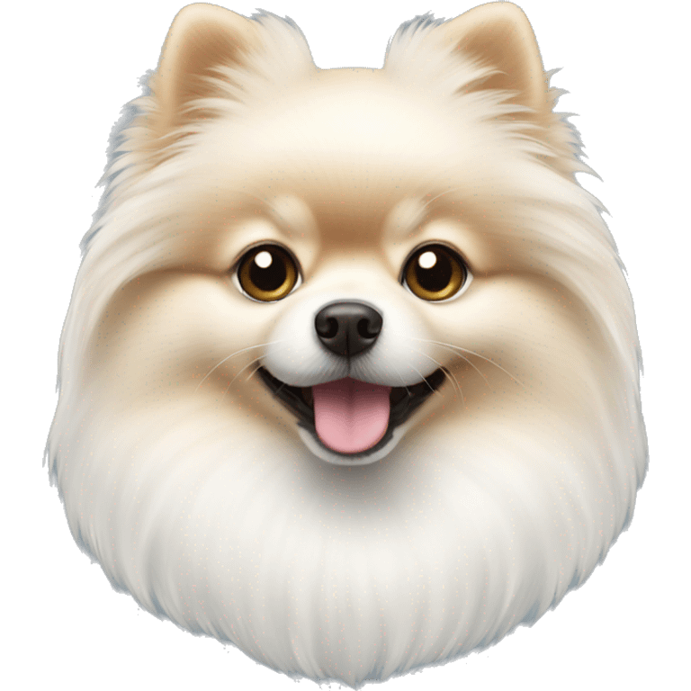 White Pomeranian  emoji