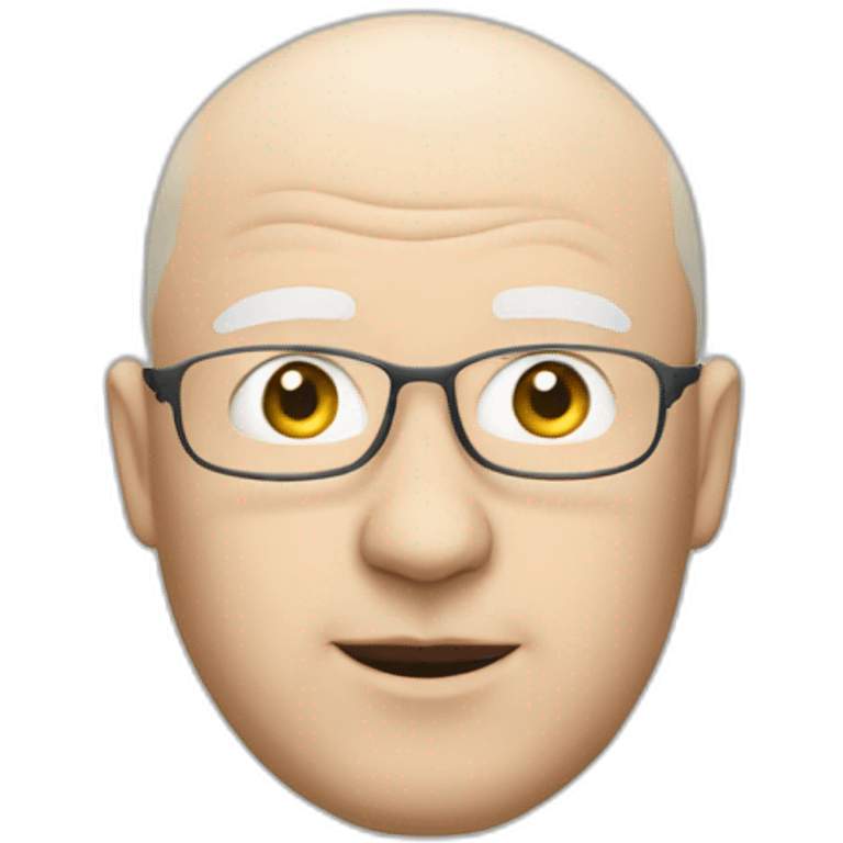 Jakob Nielsen the usability consultant, with bald top head hair on side of head emoji