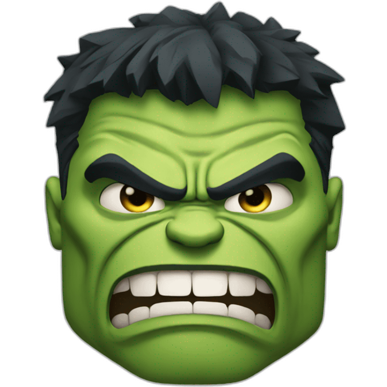 Hulk mad face emoji