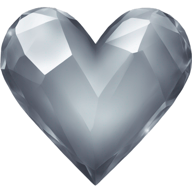 Light gray crystal heart emoji