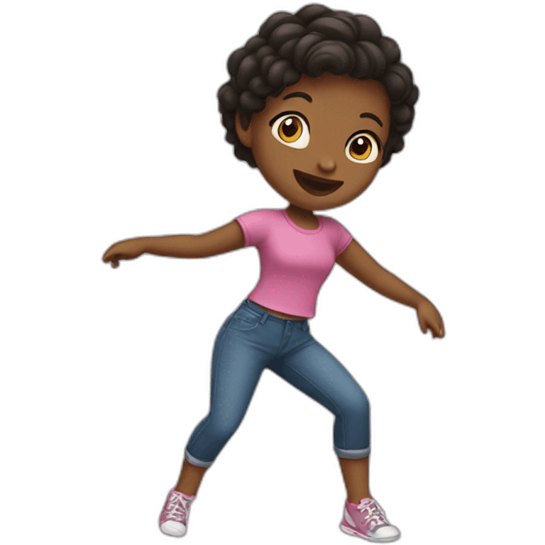 A girl dancing emoji