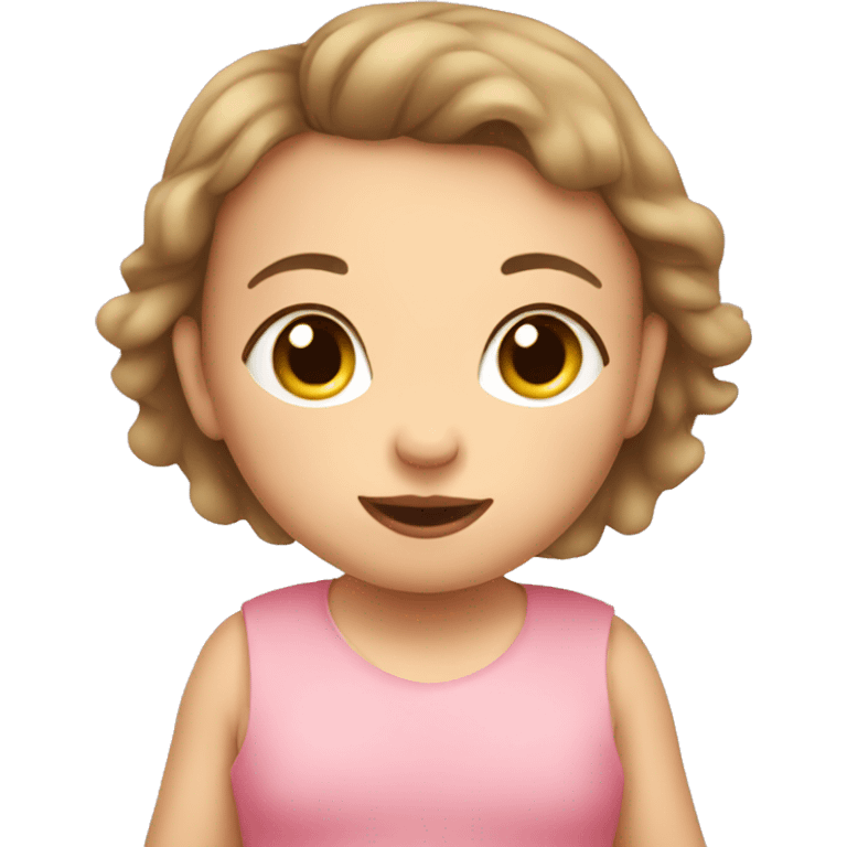 Baby girl with mum emoji