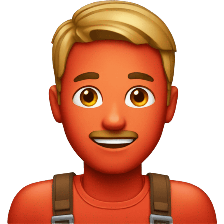 male with tomato sauce skin emoji