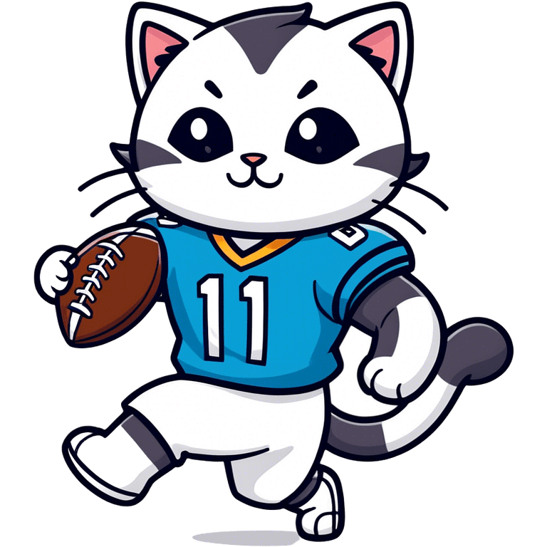 Cat playing football emoji