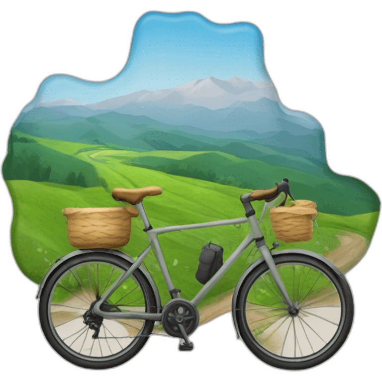 Randonneur sur le chemin de compostelle emoji