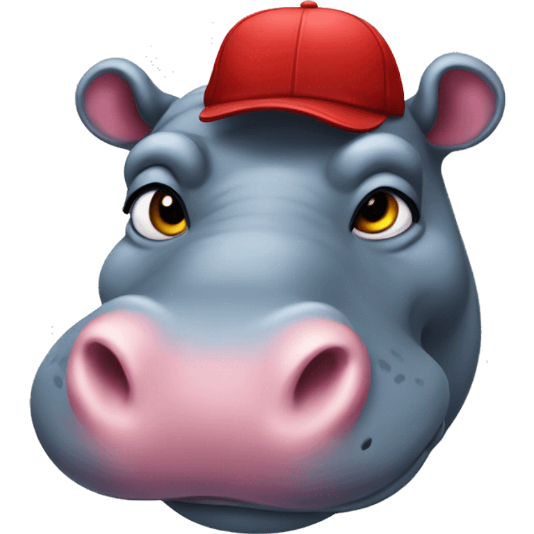 Hippo with cap emoji