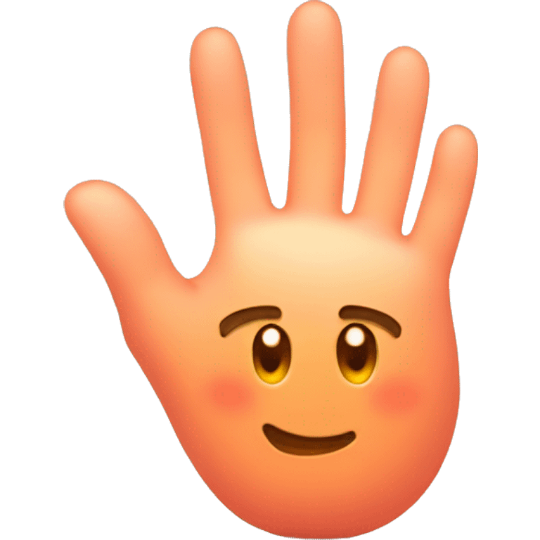 Hand waving emoji witha peach emoji