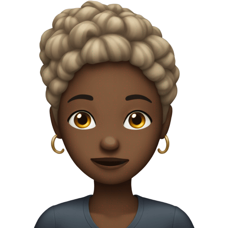 Black girl saying no emoji