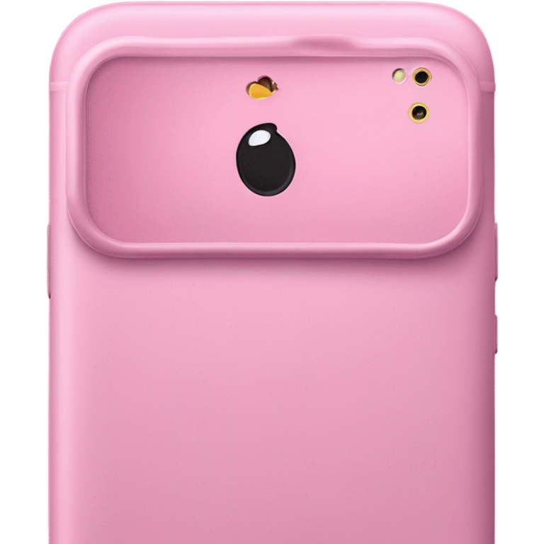 iphone 16 pro max phone with pink case emoji