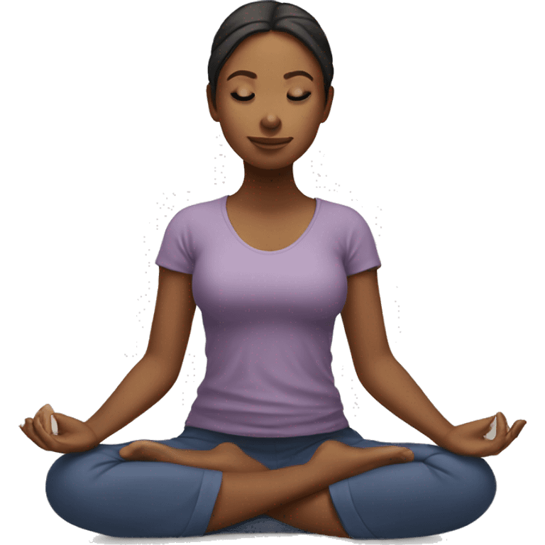 girl in lotus position emoji