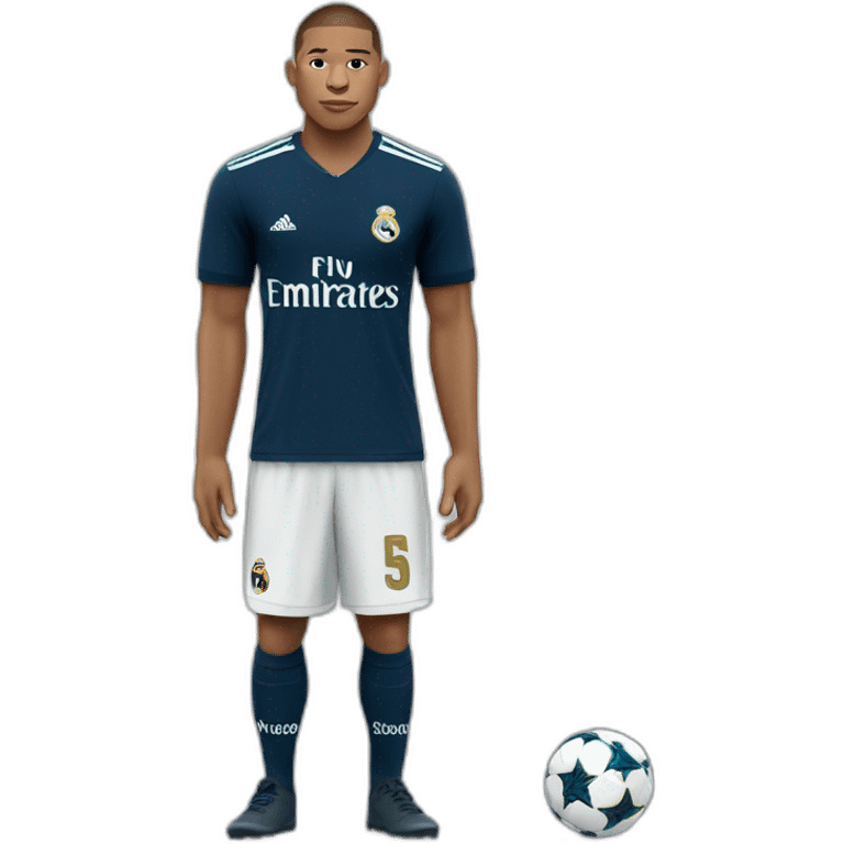 mbappé with a real madrid jersey emoji