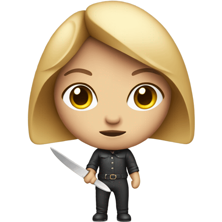 doll with a knife emoji