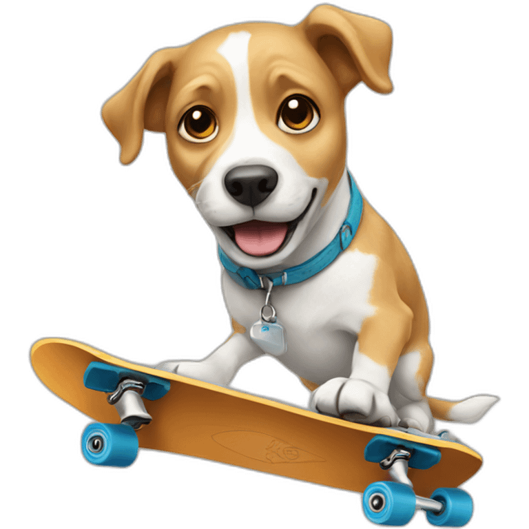 dog with skate emoji