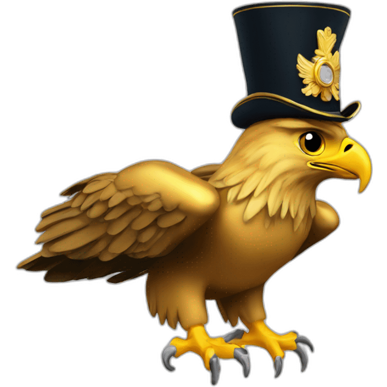 golden imperial eagle with napoleon hat emoji