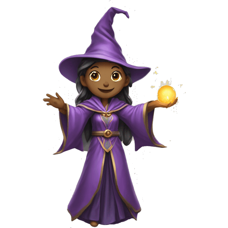 D&D female noble wizard elf casting a spell  emoji