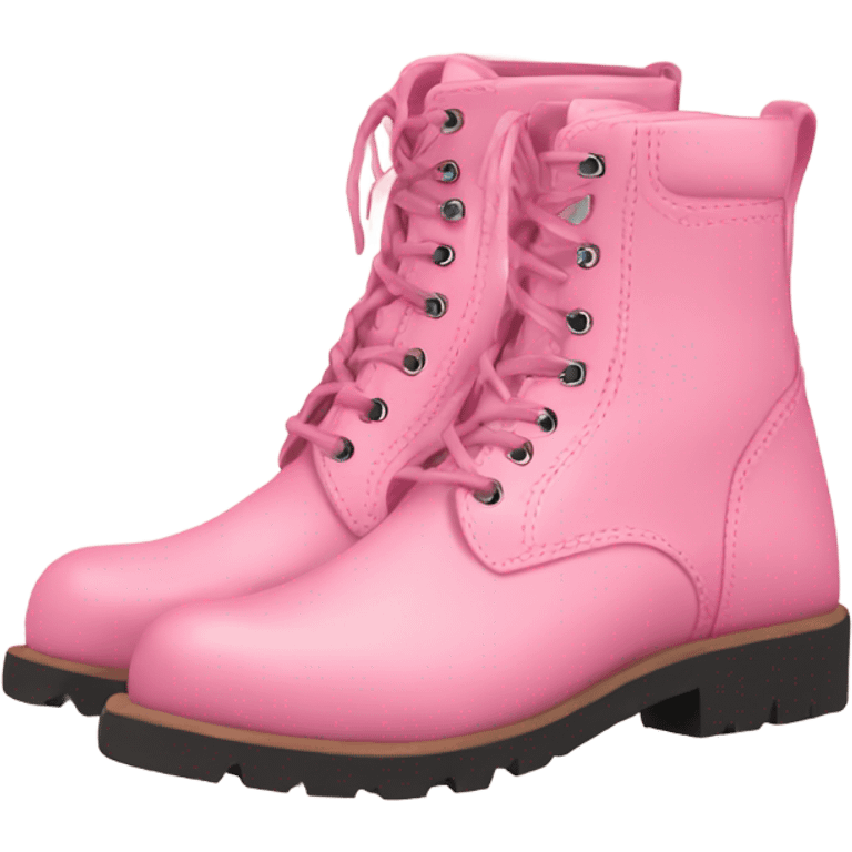 Clear Pink country boots  emoji