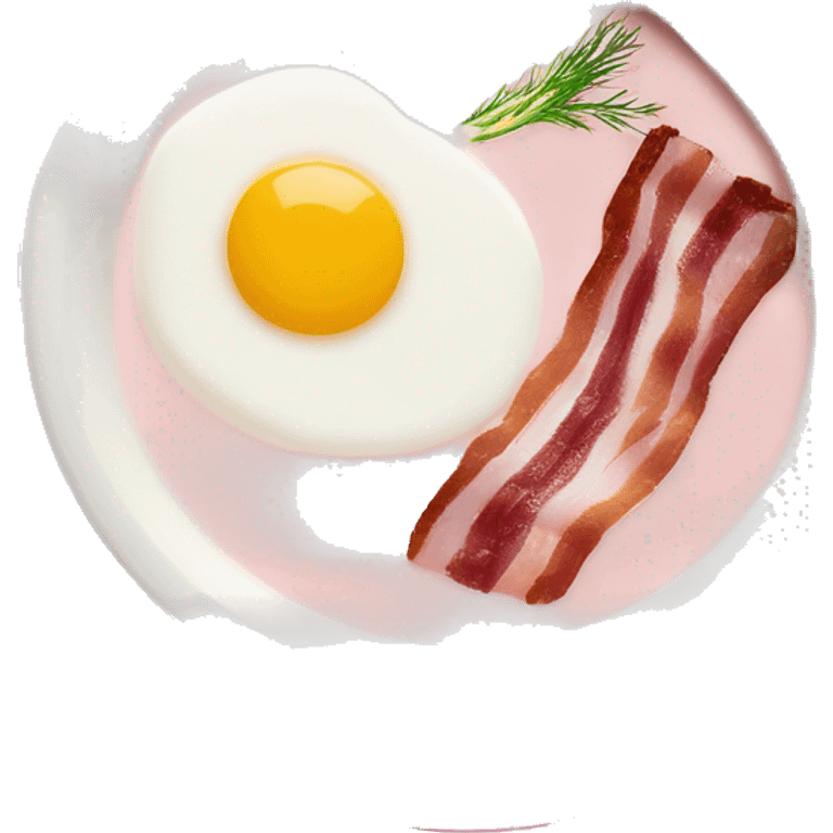 White bowl of Pink soup no face, put a hard boiled egg on top of the soup as decoration that’s cut in half, some dill,  and put some boiled potatoes topped with bacon peices and soured cream on the side on a seperate plate  emoji