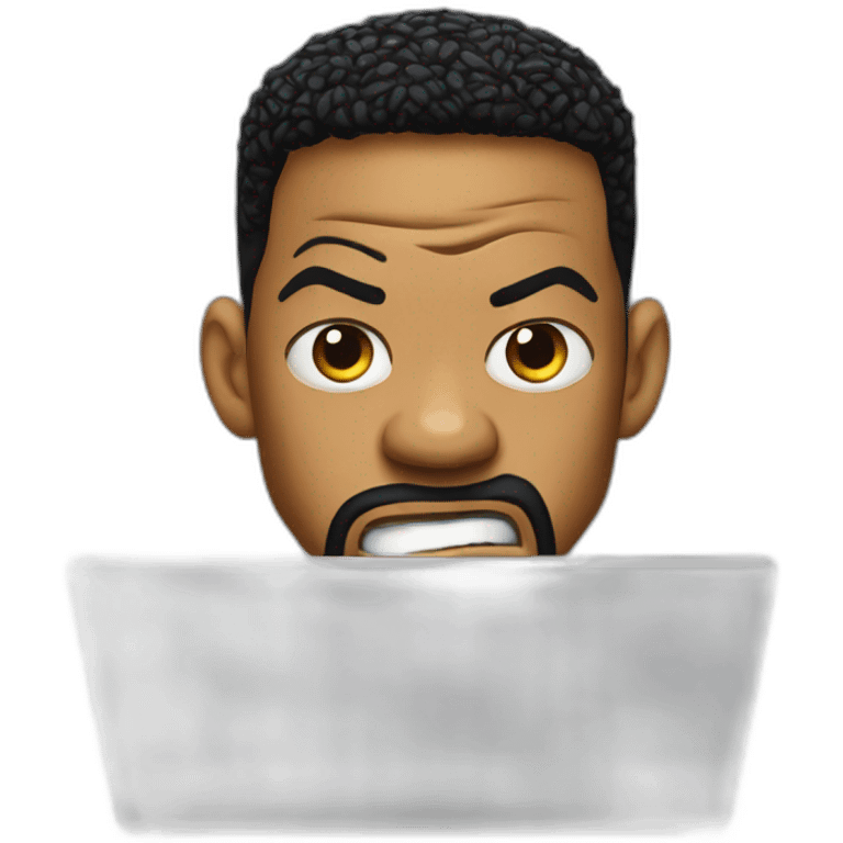 will smith angry behind is laptop emoji