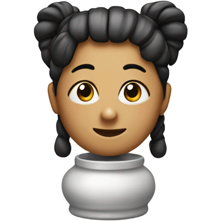 Salt shaker with pigtails emoji