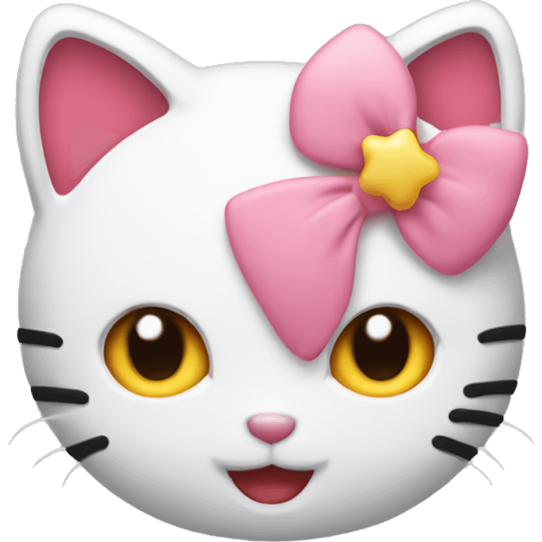 Hello kitty with a cat emoji