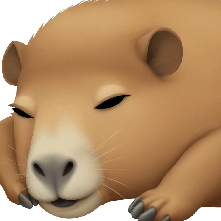 Capybara sleeping emoji