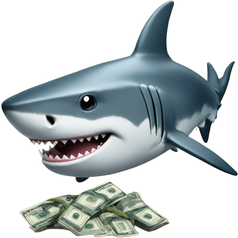 Shark with some money  emoji