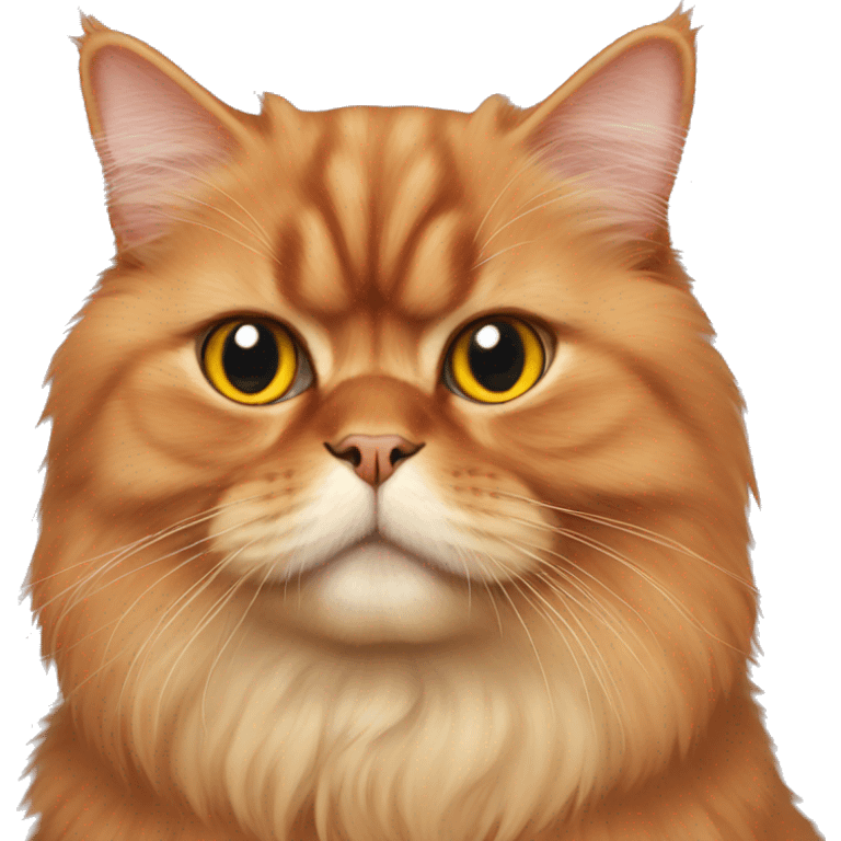 Red persian cat portrait emoji