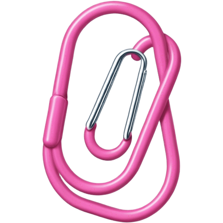 Pink paper clip emoji