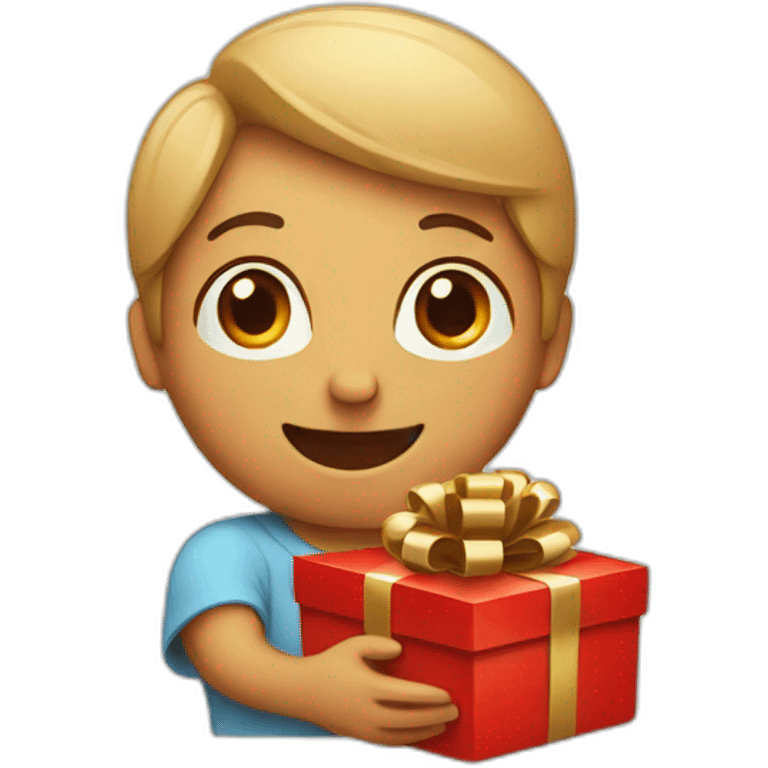 giving a gift emoji