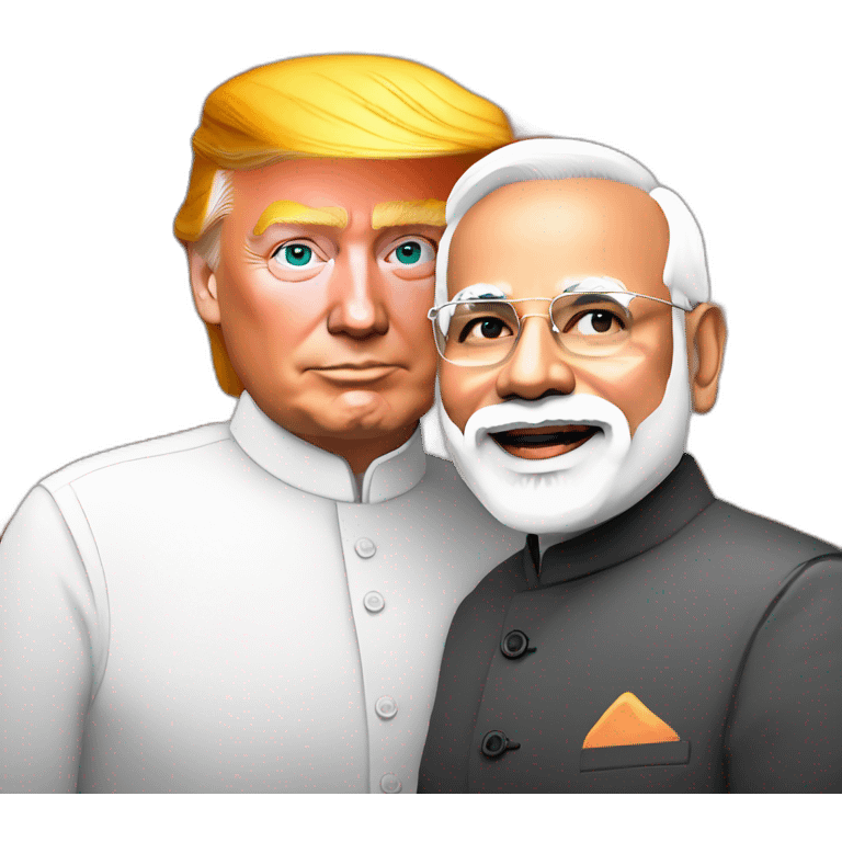 emojis-donald Trump with Narendra modi-so emoji