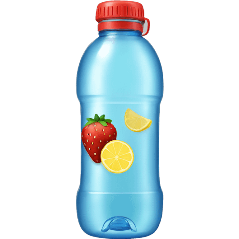 Strawberry and lemon in a water bottle emoji