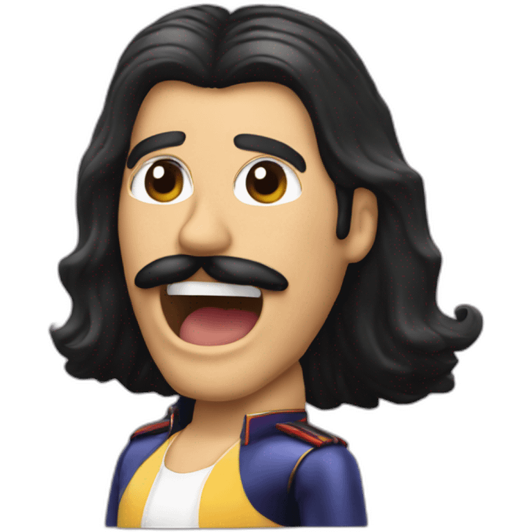 Freddie Mercury abrazando a una chica emoji