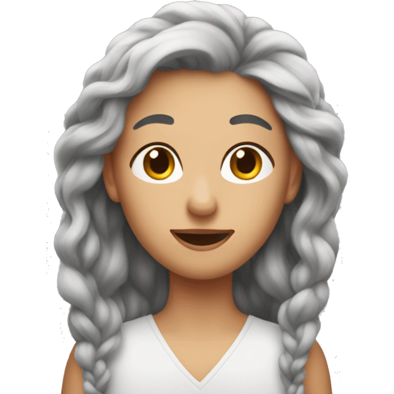 long cimson hair mam emoji