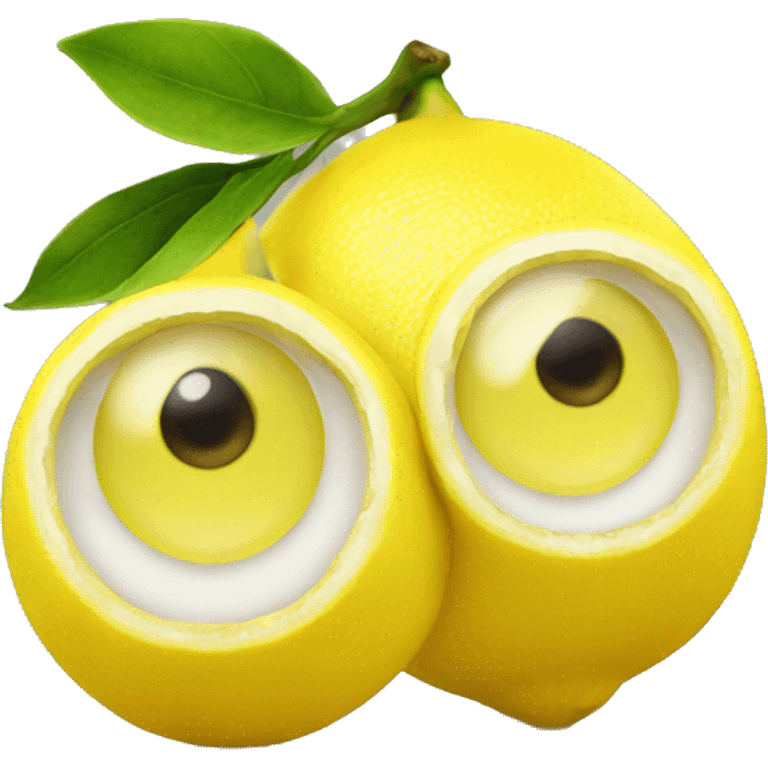 Lemon with eyes emoji