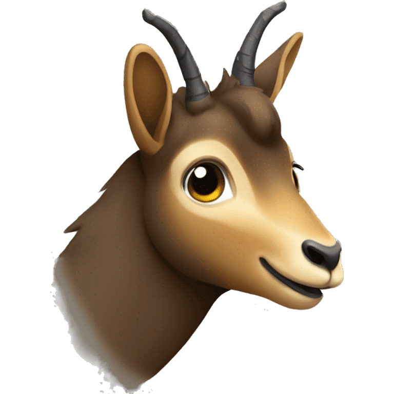 peeping happy smiling dark chamois emoji