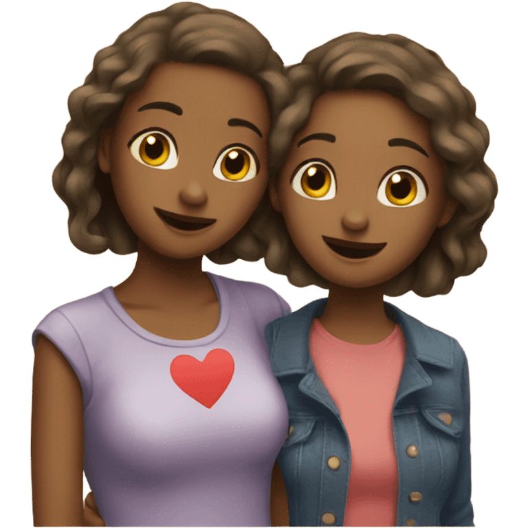 Two girls in love  emoji