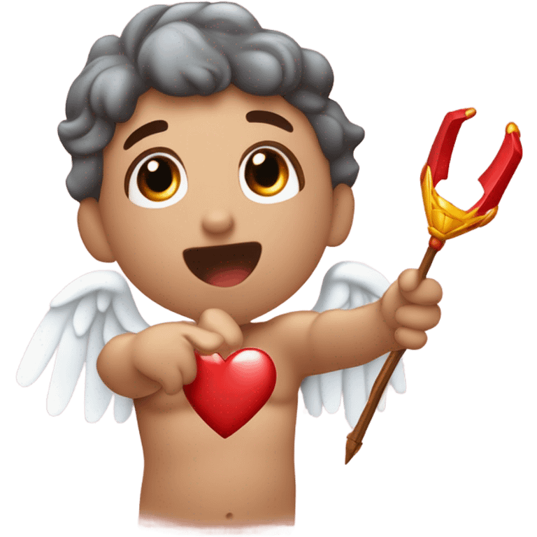 Cupido y su flecha de amor emoji