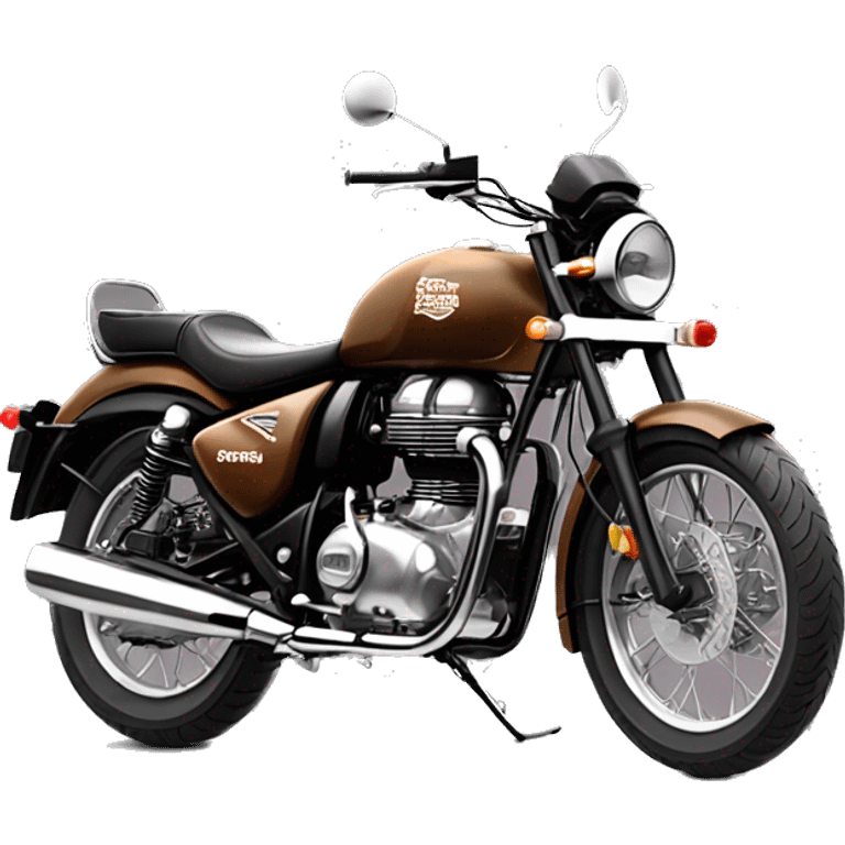 royal enfield meteor 350 supernova brown  emoji