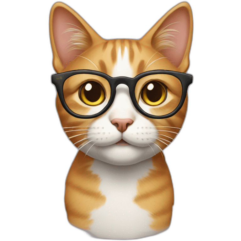 Cat with specs emoji