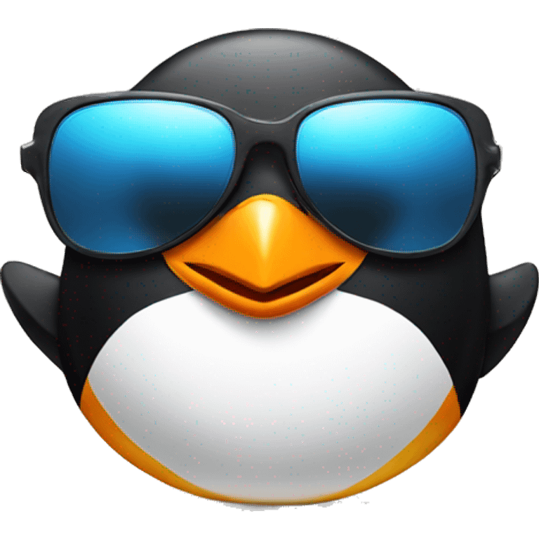 Penguin with sunglasses emoji