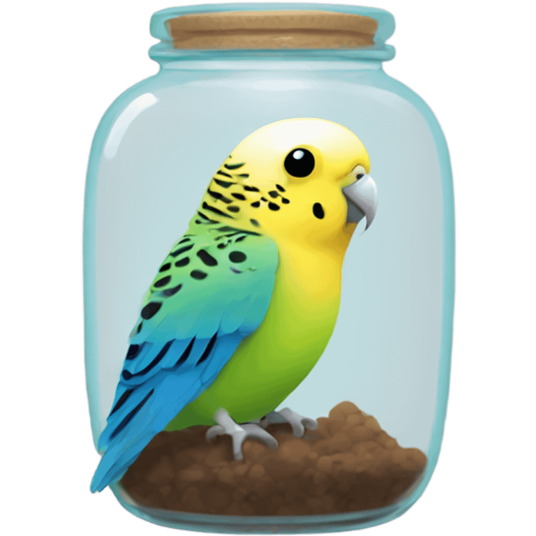 Budgie in a jar emoji