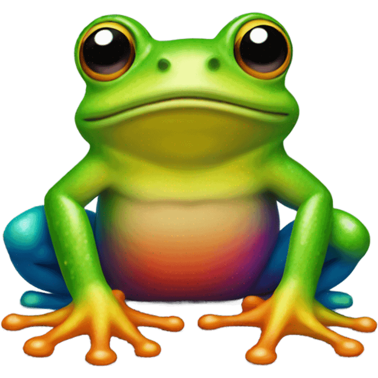 Rainbow frog emoji