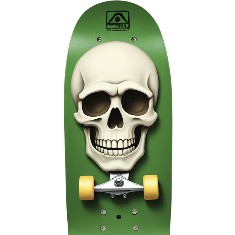 Skull on a skateboard emoji