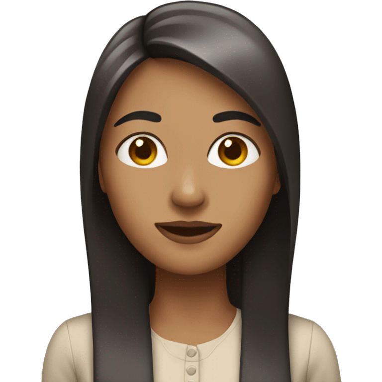 A woman with straight hair emoji