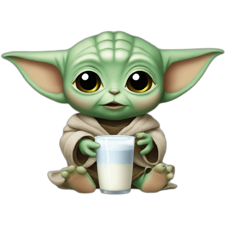 baby yoda drinking milk emoji