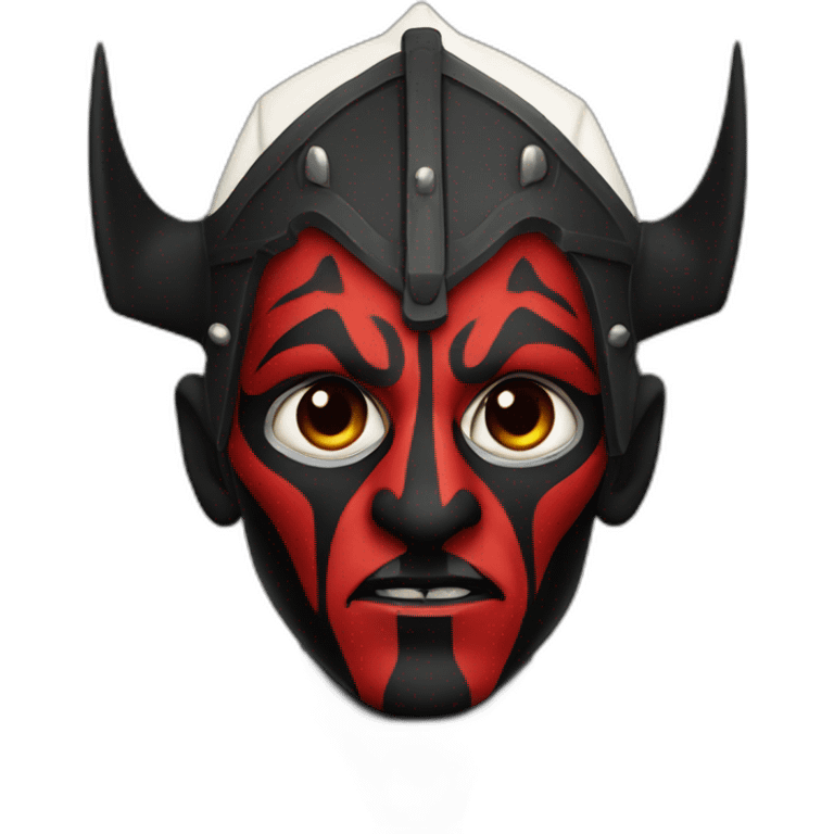 Darth maul with papal hat and robes emoji